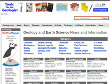 Tablet Screenshot of geology.com